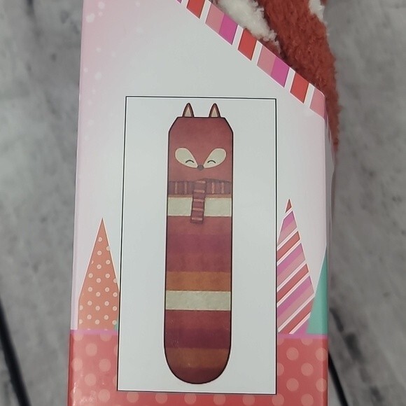 Totes toasties Super Soft Slipper Socks Slip Resistant Tread One Size Fox Theme - Picture 4 of 7